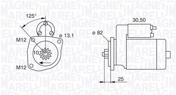 MAGNETI MARELLI Стартер 063522609010